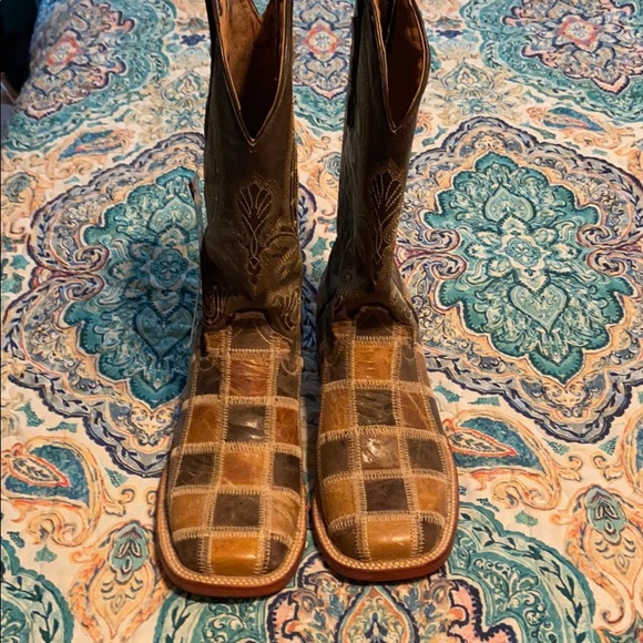 Shoes - Ferrini patchwork women’s  boots 6b